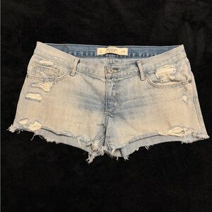 A&F Ultra Low Rise Distressed Shorts